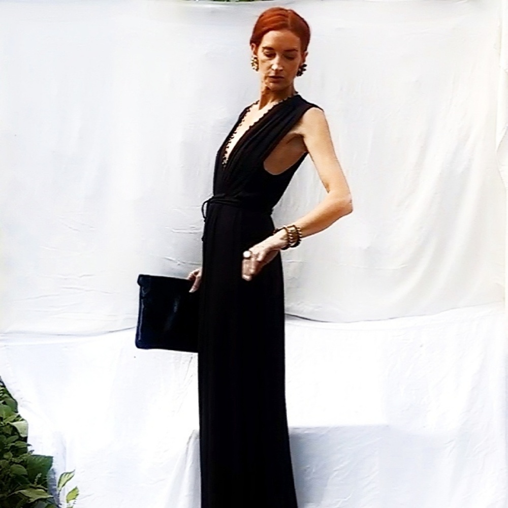 Rachel Pally Black Sleeveless Caftan Long Dress-M